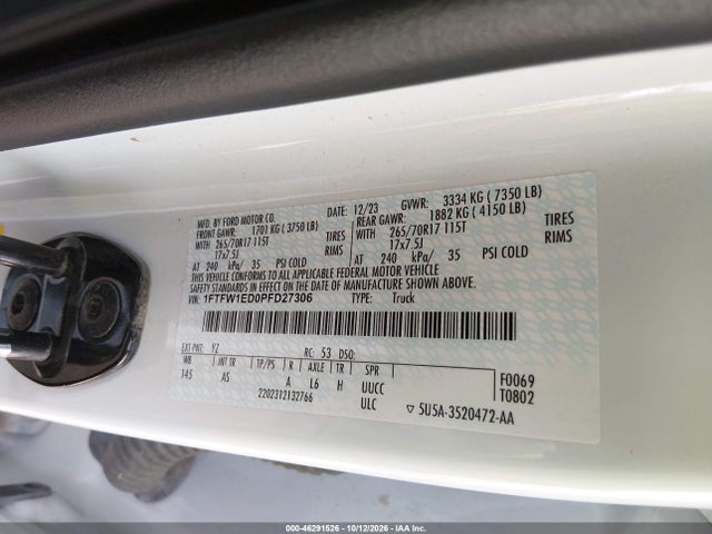 Ford F-150 Xl 2023 1FTFW1ED0PFD27306 Image 9