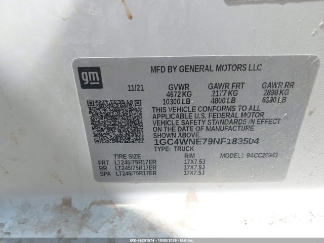 1GC4WNE79NF183504 Chevrolet Silverado 2500hd 2wd Long Bed Lt