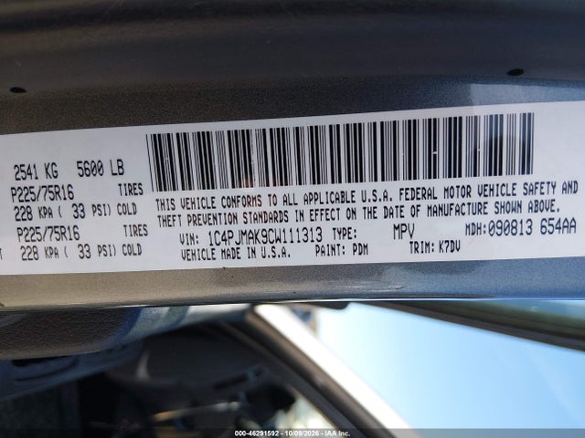 Продаж на аукціоні авто 2012 Jeep Liberty Sport, vin: 1C4PJMAK9CW111313, номер лоту: 46291592