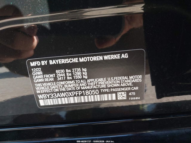 BMW I4 M50 2023 WBY33AW0XPFP18050 Image 9
