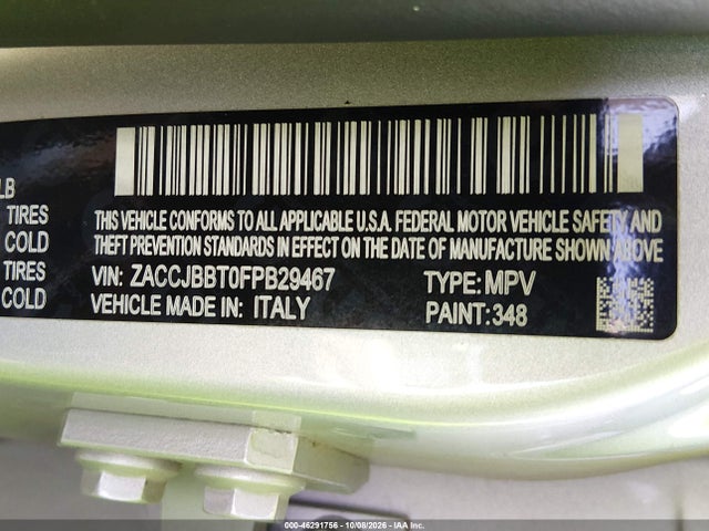 ZACCJBBT0FPB29467 Jeep Renegade Latitude