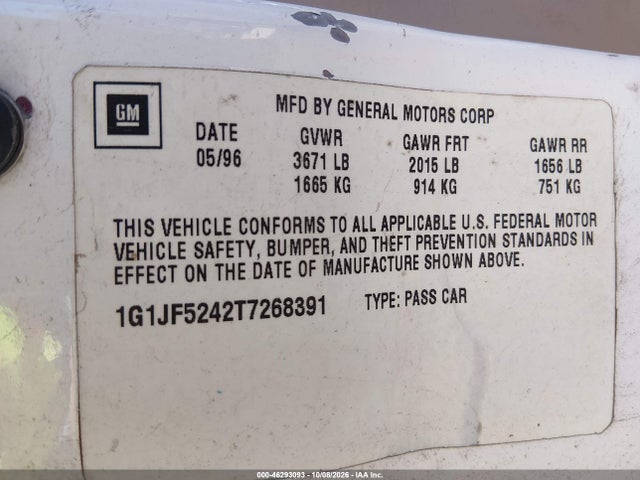46293093 :رقم المزاد ، 1G1JC52F037307120 vin ، 2003 Chevrolet Cavalier مزاد بيع