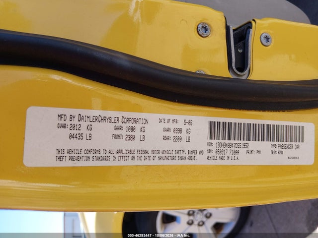 Aukcja sprzedaży 2007 Dodge Caliber Sxt, vin: 1B3HB48B47D551952, numer aukcji: 46293447