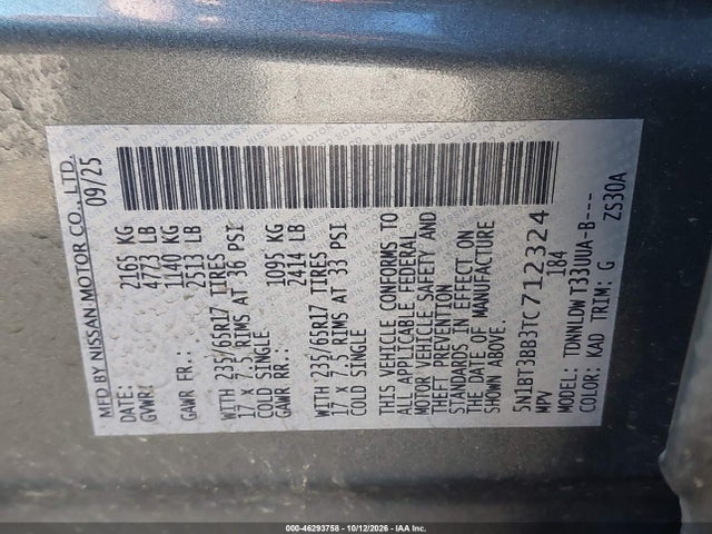 Nissan ROGUE SV 2026 5N1BT3BB3TC712324 Image 9