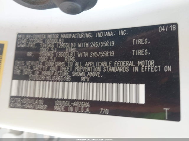 Toyota Highlander Limited 2018 5TDDZRFH0JS865185 Image 25