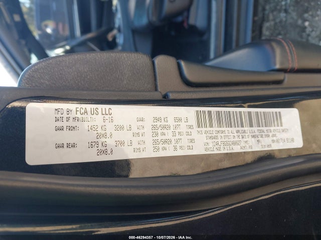 46294357 :رقم المزاد ، 1C4RJFBG5GC480627 vin ، 2016 Jeep Grand Cherokee Limited 75th Anniversary مزاد بيع