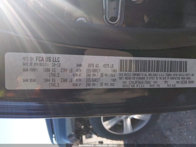 Aukcja sprzedaży 2017 Jeep Patriot High Altitude 4x4, vin: 1C4NJRFB0HD176941, numer aukcji: 46294419