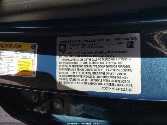 Продаж на аукціоні авто 2026 Chevrolet Silverado 2500 Hd , Standard Bed, Lt, 4wd, vin: 2GC4KNE74T1117152, номер лоту: 46294687