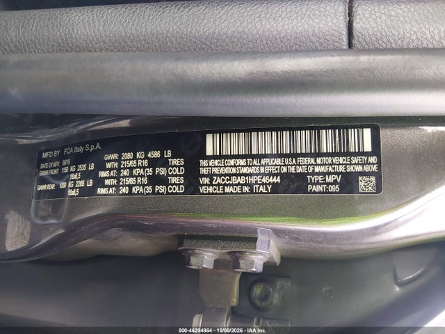 46294864 :رقم المزاد ، ZACCJBAB1HPE46444 vin ، 2017 Jeep Renegade Sport 4x4 مزاد بيع