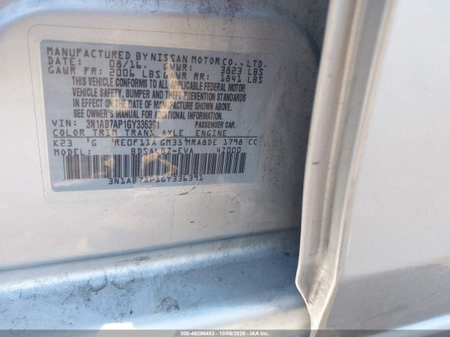 Nissan SENTRA S 2016 3N1AB7AP1GY336391 Image 9