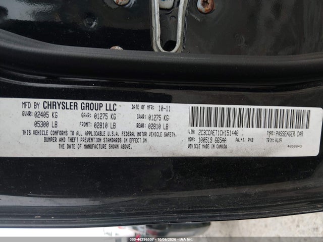 Aukcja sprzedaży 2012 Chrysler 300c, vin: 2C3CCAET1CH151446, numer aukcji: 46296507