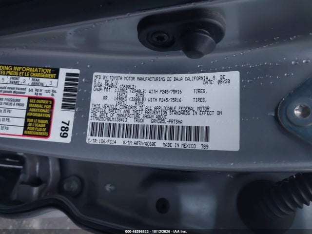 3TMAZ5CN0LM138413 Toyota Tacoma Sr5 V6