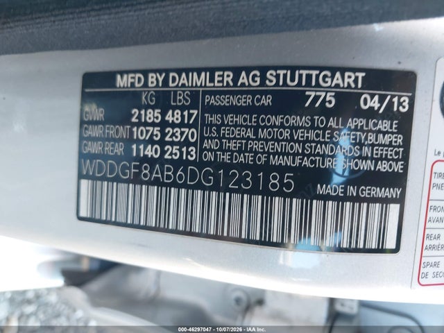 Продаж на аукціоні авто 2013 Mercedes-benz C 300 Luxury 4matic/sport 4matic, vin: WDDGF8AB6DG123185, номер лоту: 46297047