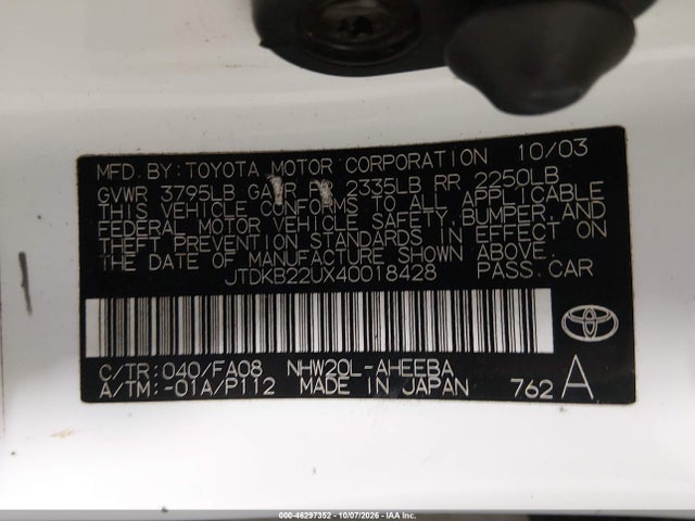 Aukcja sprzedaży 2004 Toyota Prius, vin: JTDKB22UX40018428, numer aukcji: 46297352