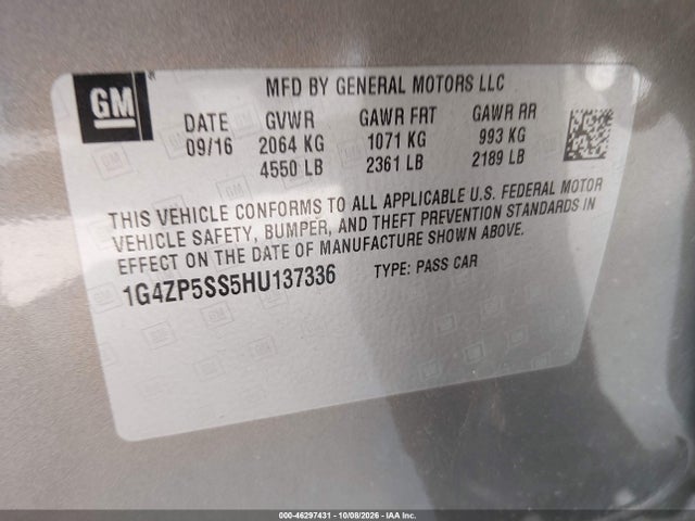 Продаж на аукціоні авто 2017 Buick Lacrosse Essence, vin: 1G4ZP5SS5HU137336, номер лоту: 46297431