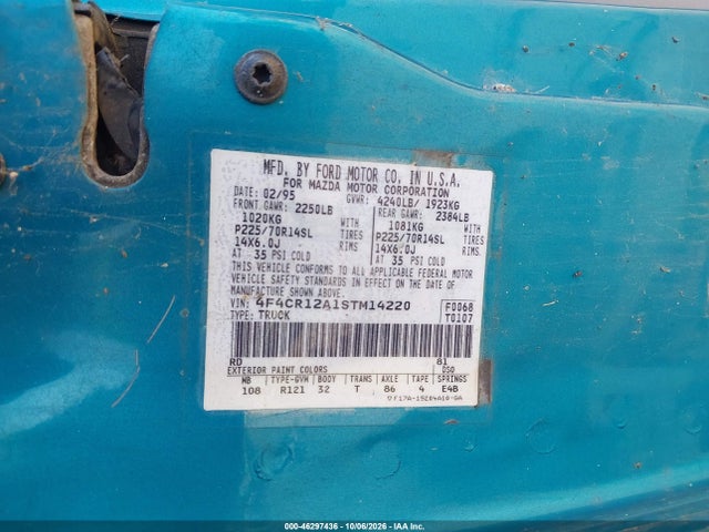 Продаж на аукціоні авто 1995 Mazda B2300, vin: 4F4CR12A1STM14220, номер лоту: 46297436