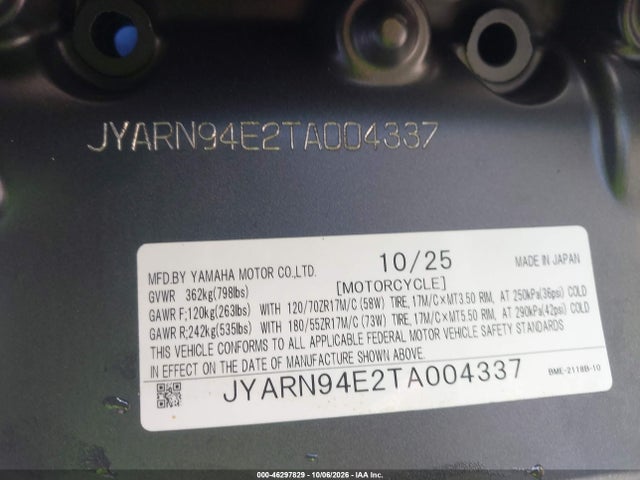 Yamaha MT09 2026 JYARN94E2TA004337 Image 10