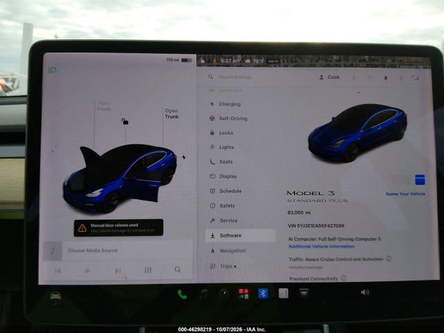 Продаж на аукціоні авто 2019 Tesla Model 3 Long Range/mid Range/standard Range/standard Range Plus, vin: 5YJ3E1EA5KF427099, номер лоту: 46298219