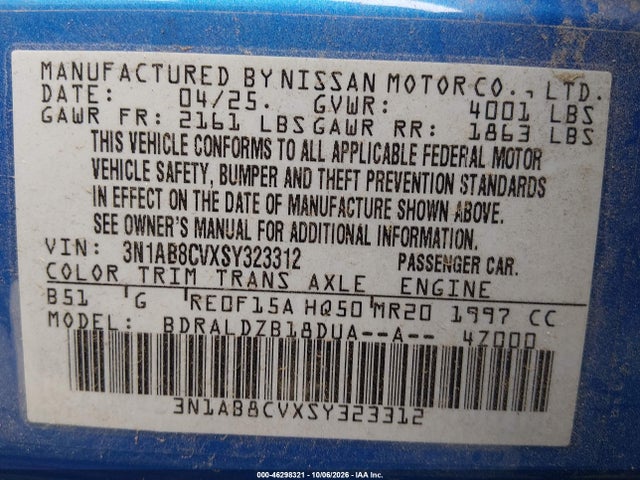 Nissan SENTRA SV 2025 3N1AB8CVXSY323312 Image 9
