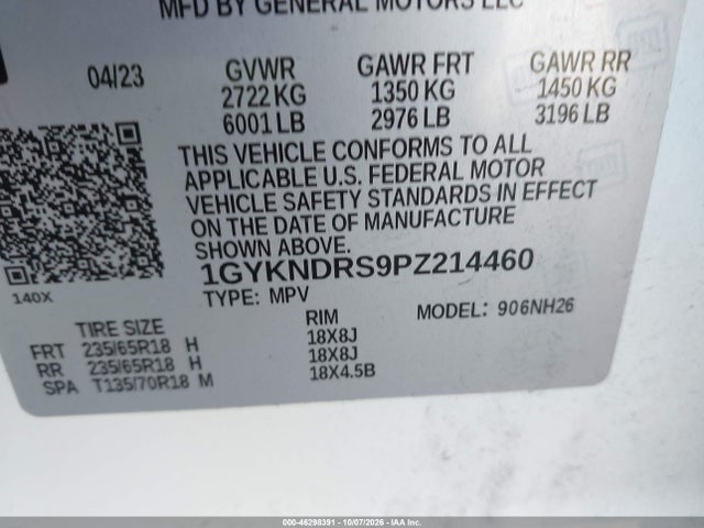 Aukcja sprzedaży 2023 Cadillac Xt5 Awd Premium Luxury, vin: 1GYKNDRS9PZ214460, numer aukcji: 46298391