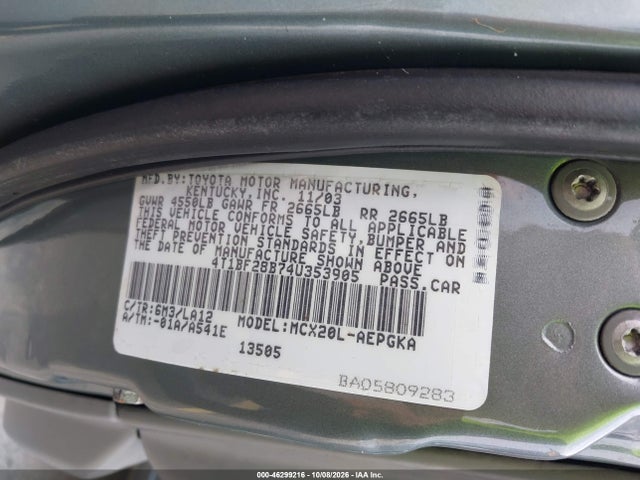 Продаж на аукціоні авто 2004 Toyota Avalon Xls, vin: 4T1BF28B74U353905, номер лоту: 46299216