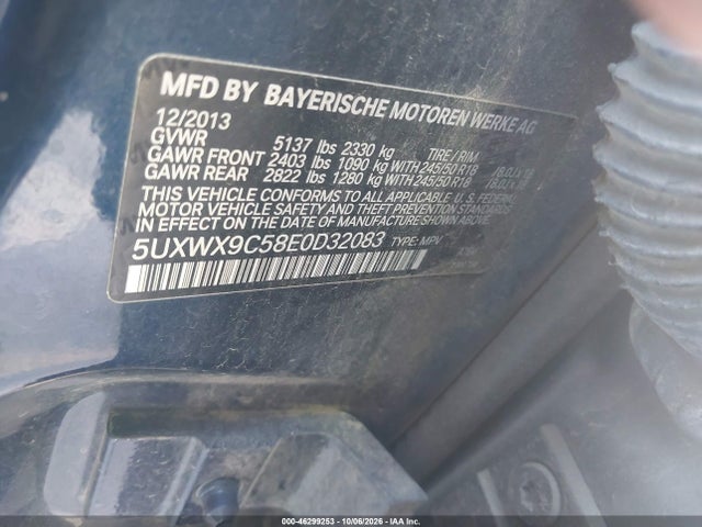 2014 Bmw X3 Xdrive28i მანქანა იყიდება აუქციონზე, vin: 5UXWX9C58E0D32083, აუქციონის ნომერი: 46299253