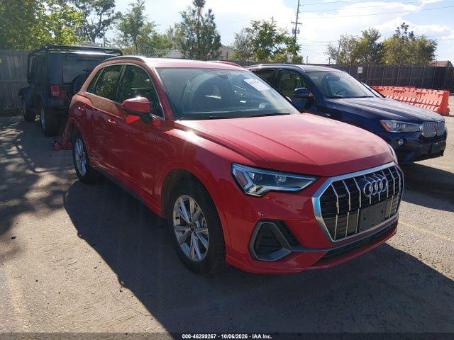 Auction sale of the 2025 Audi Q3 Premium 45 Tfsi S Line Quattro Tiptronic, vin: WA1DECF37S1058720, lot number: 46299267