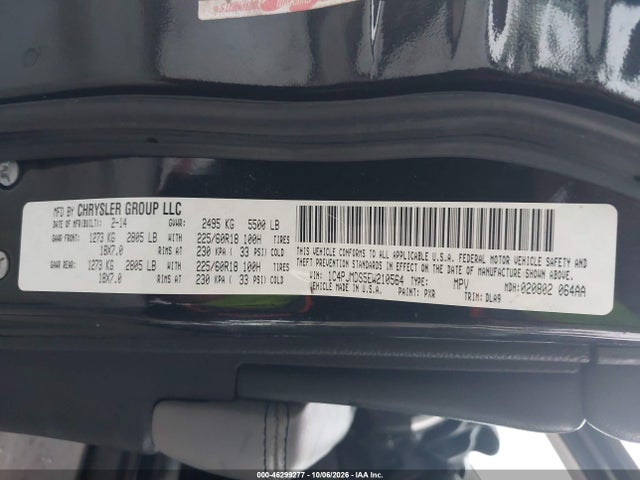 Продажа на аукционе авто 2014 Jeep Cherokee Limited, vin: 1C4PJMDS5EW210564, номер лота: 46299277