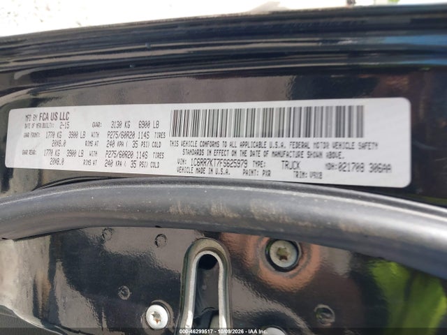 2015 Ram 1500 Express მანქანა იყიდება აუქციონზე, vin: 1C6RR7KT7FS625979, აუქციონის ნომერი: 46299517