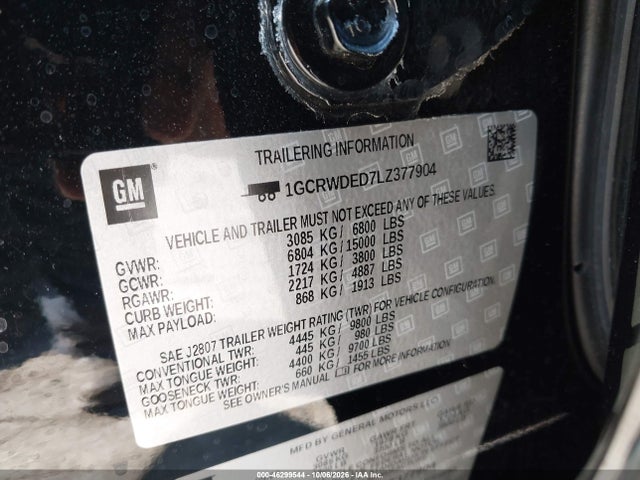 1GCRWDED7LZ377904 Chevrolet Silverado 1500 2wd Standard Bed Rst