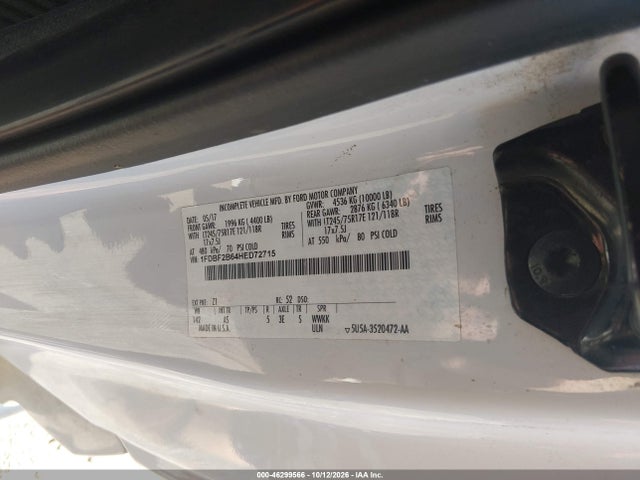 Продажа на аукционе авто 2017 Ford F-250 Xl, vin: 1FDBF2B64HED72715, номер лота: 46299566