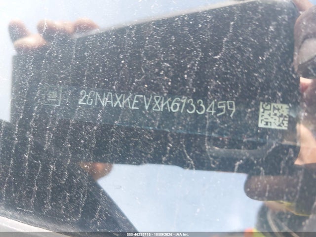Aukcja sprzedaży 2019 Chevrolet Equinox Lt, vin: 2GNAXKEV8K6133459, numer aukcji: 46299716