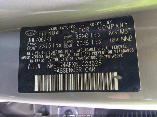 Продаж на аукціоні авто 2022 Hyundai Elantra N Line, vin: KMHLR4AFXNU228628, номер лоту: 46300201