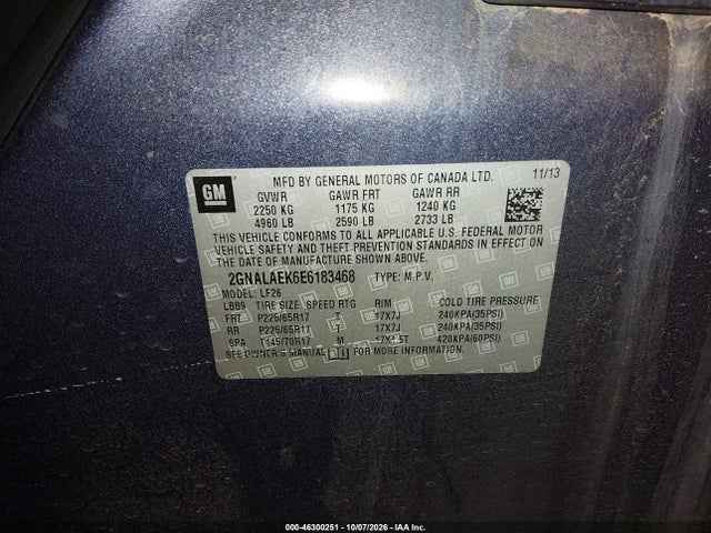 2GNALAEK6E6183468 Chevrolet EQUINOX LS