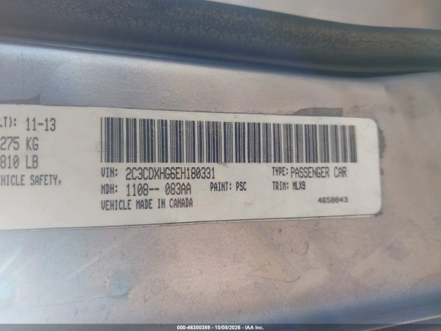 Продажа на аукционе авто 2014 Dodge Charger Sxt Plus, vin: 2C3CDXHG6EH180331, номер лота: 46300389