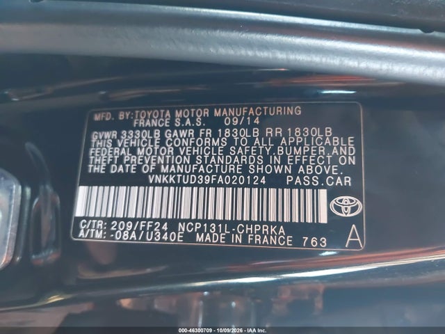 Toyota Yaris Se 2015 VNKKTUD39FA020124 Image 9