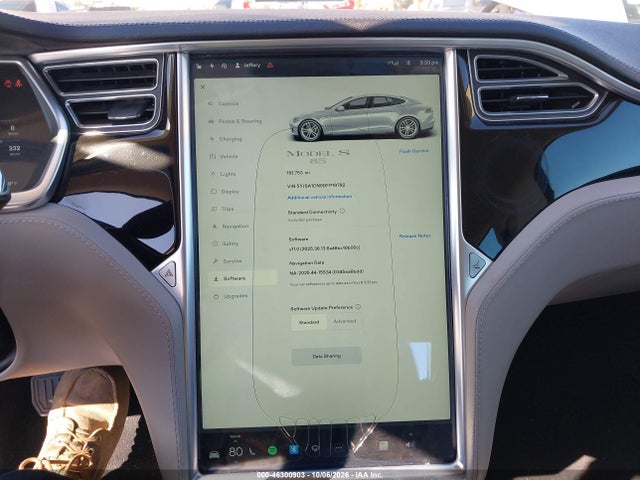 46300903 :رقم المزاد ، 5YJSA1CN0DFP19792 vin ، 2013 Tesla Model S مزاد بيع