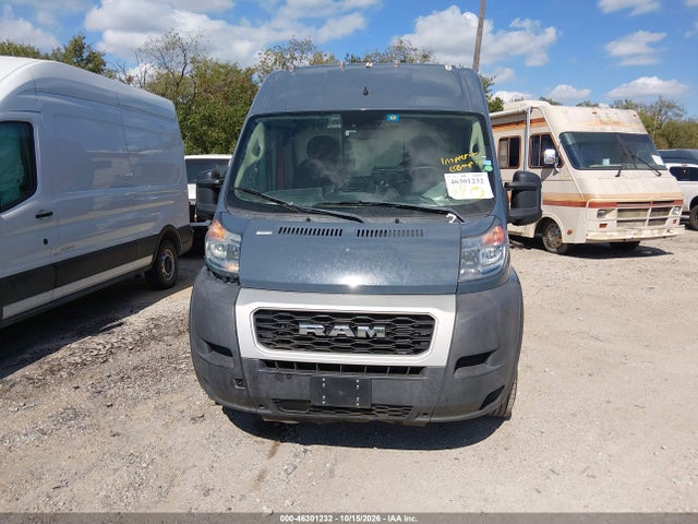 2021 Ram Promaster 3500 Cargo Van High Roof 159 Wb Ext მანქანა იყიდება აუქციონზე, vin: 3C6MRVJG9ME556201, აუქციონის ნომერი: 46301232