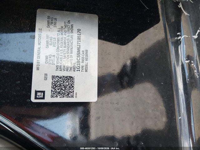 Aukcja sprzedaży 2018 Chevrolet Cruze Ls Auto, vin: 1G1BC5SM6J7185170, numer aukcji: 46301293