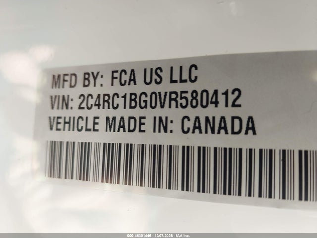 46301446 :رقم المزاد ، 2C4RC1BG0VR580412 vin ، 2027 Chrysler Pacifica مزاد بيع