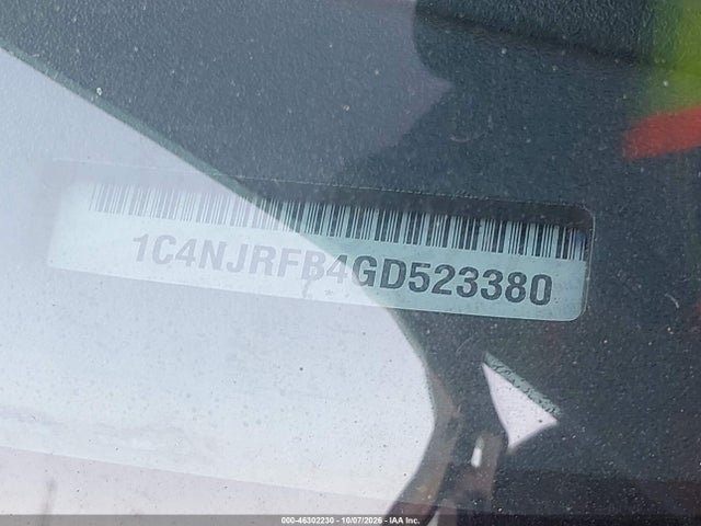 Продаж на аукціоні авто 2016 Jeep Patriot Latitude, vin: 1C4NJRFB4GD523380, номер лоту: 46302230