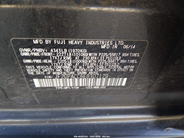 Продаж на аукціоні авто 2014 Subaru Xv Crosstrek 2.0i Premium, vin: JF2GPACC5E8307129, номер лоту: 46302334