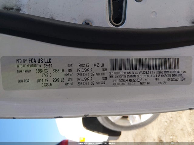 Продаж на аукціоні авто 2015 Jeep Patriot Latitude, vin: 1C4NJPFA1FD250537, номер лоту: 46302344
