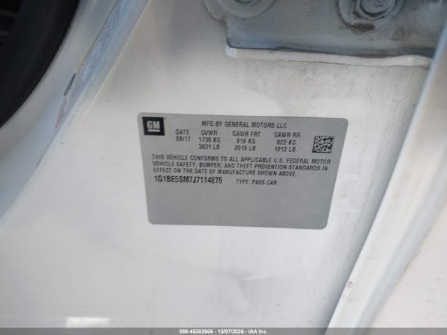Chevrolet Cruze Lt Auto 2018 1G1BE5SM7J7114876 Image 9