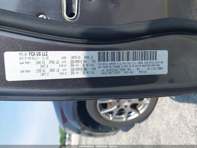 2016 Dodge Journey R/t მანქანა იყიდება აუქციონზე, vin: 3C4PDCEG3GT170974, აუქციონის ნომერი: 46302842
