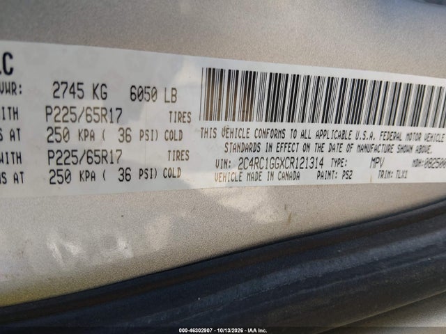 Продаж на аукціоні авто 2012 Chrysler Town & Country Limited, vin: 2C4RC1GGXCR121314, номер лоту: 46302907