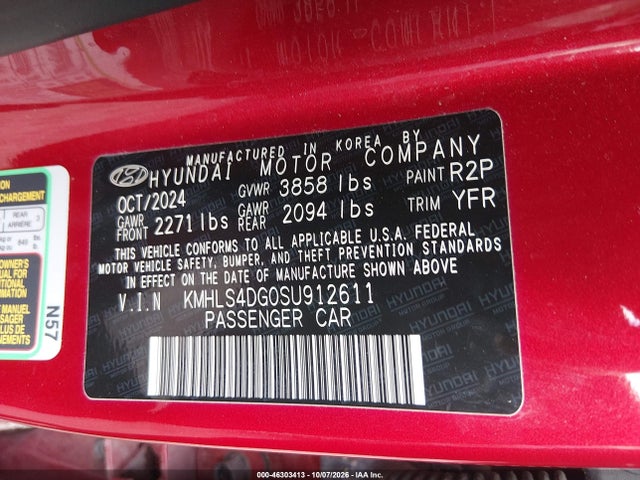 Продажа на аукционе авто 2025 Hyundai Elantra Sel Convenience, vin: KMHLS4DG0SU912611, номер лота: 46303413