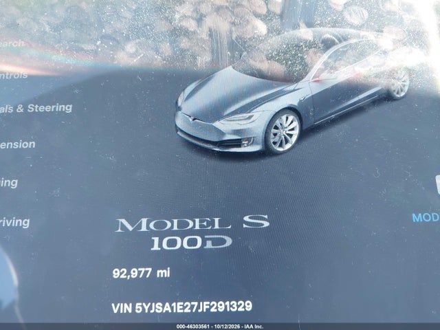 2018 Tesla Model S 100d/75d/p100d მანქანა იყიდება აუქციონზე, vin: 5YJSA1E27JF291329, აუქციონის ნომერი: 46303561