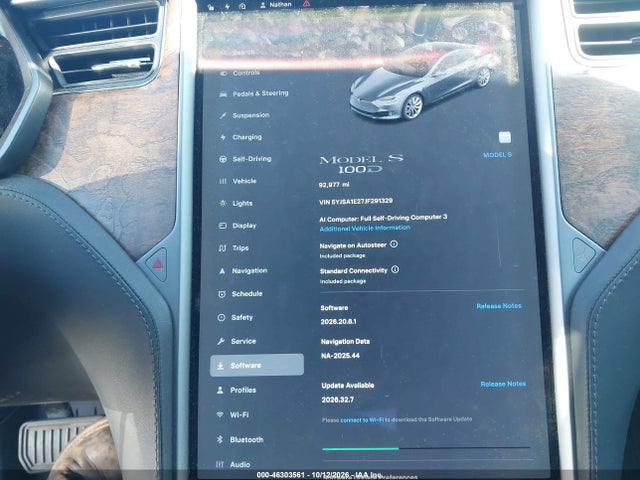 2018 Tesla Model S 100d/75d/p100d მანქანა იყიდება აუქციონზე, vin: 5YJSA1E27JF291329, აუქციონის ნომერი: 46303561