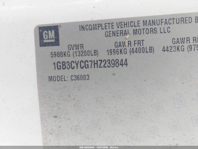 Aukcja sprzedaży 2017 Chevrolet Silverado 3500hd Chassis Wt, vin: 1GB3CYCG7HZ239844, numer aukcji: 46304540